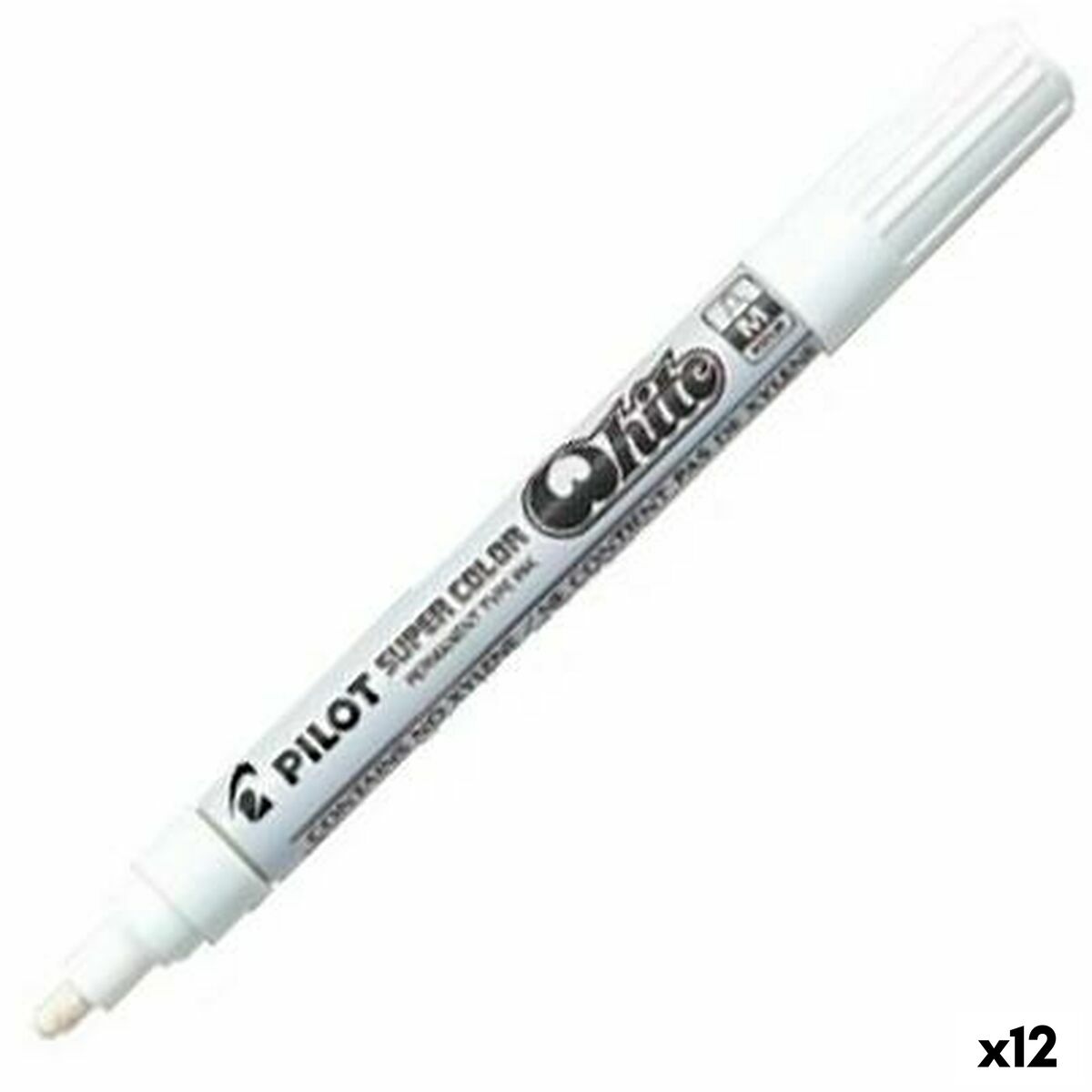 Rotulador permanente Pilot Branco (12 Unidades)