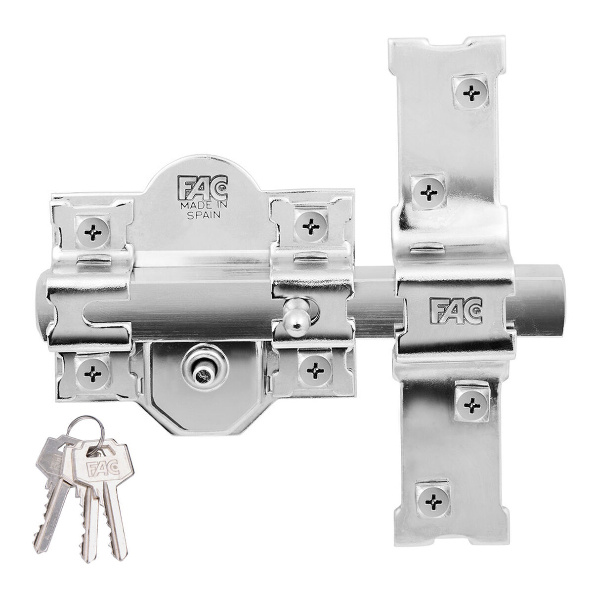 Ferrolho de segurança Fac 301-r/80 Níquel Aço 50 mm 80 mm