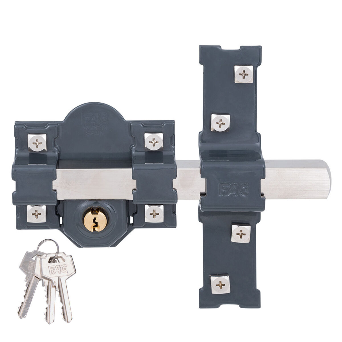 Ferrolho de segurança Fac 301-l/80 Aço Cinzento escuro 50 mm 80 mm