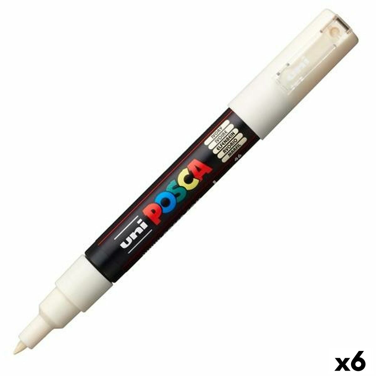 Marcador POSCA PC-1M Marfim (6 Unidades)
