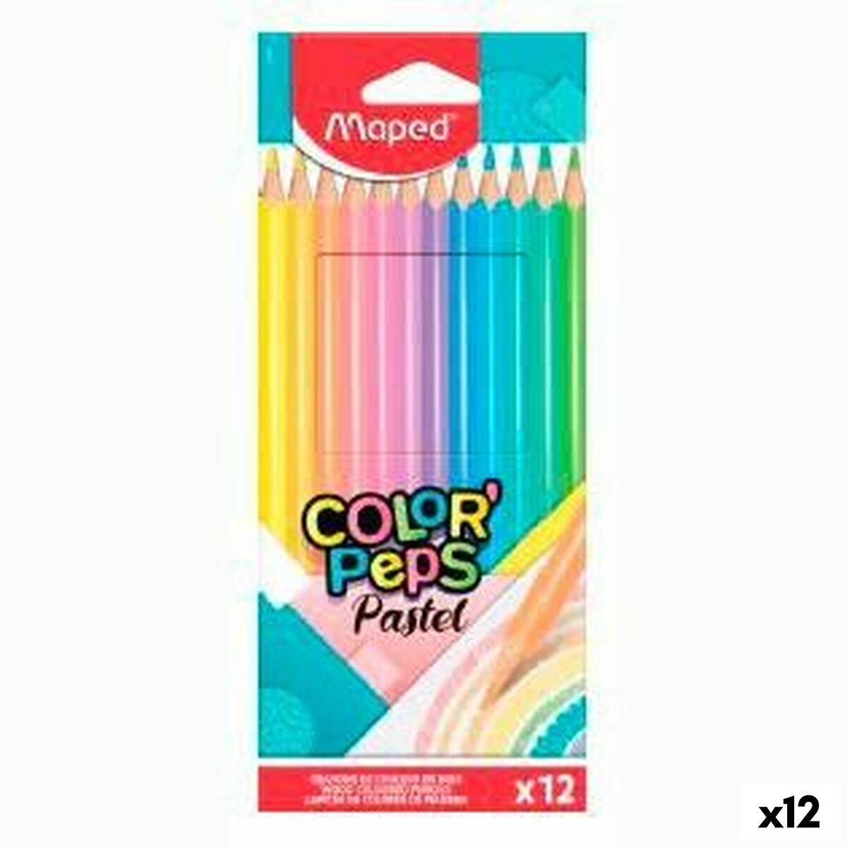 Lápis de cores Maped Color' Peps Multicolor 12 Peças (12 Unidades)