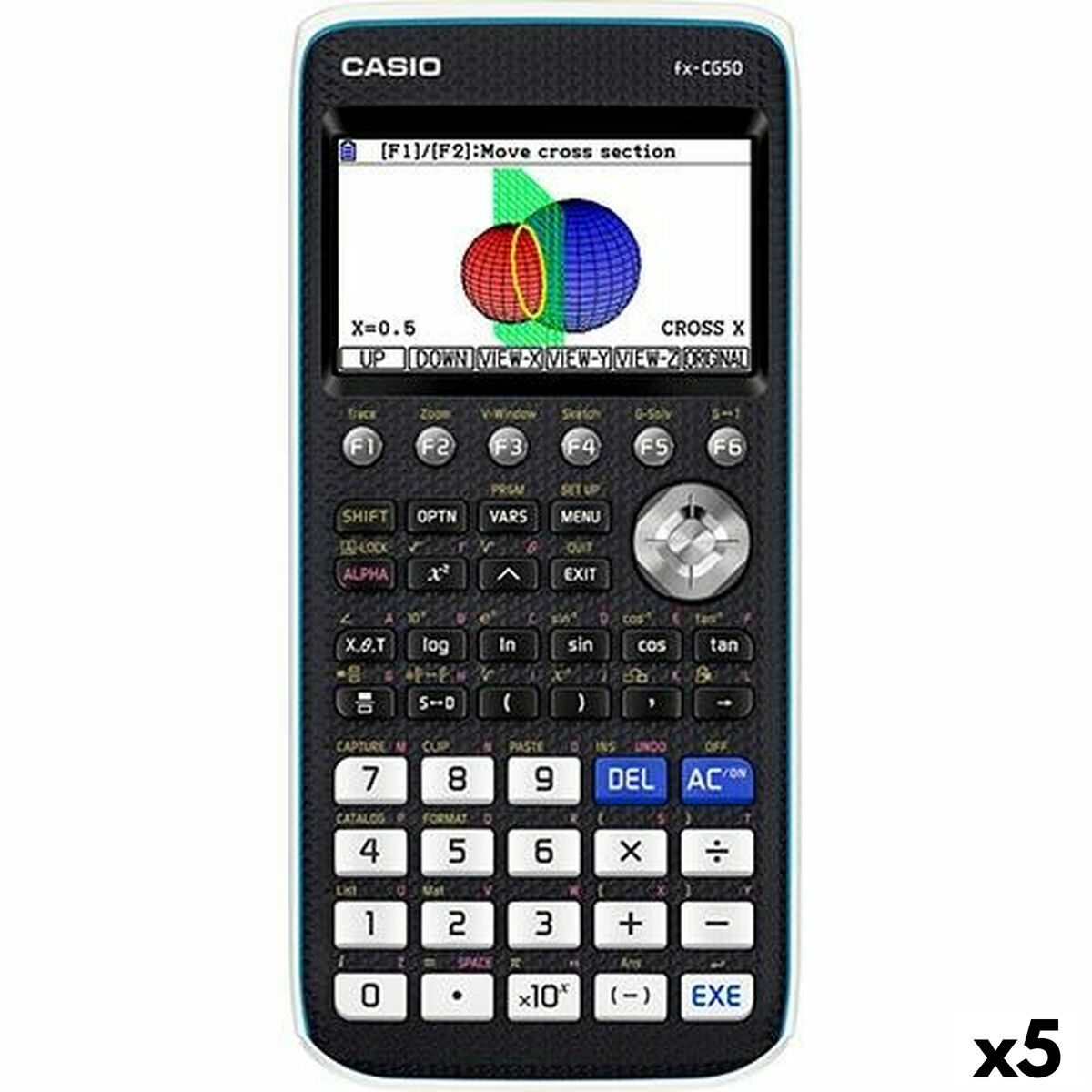 Calculadora gráfica Casio FX-CG50 18,6 x 8,9 x 18,85 cm Preto (5 Unidades)