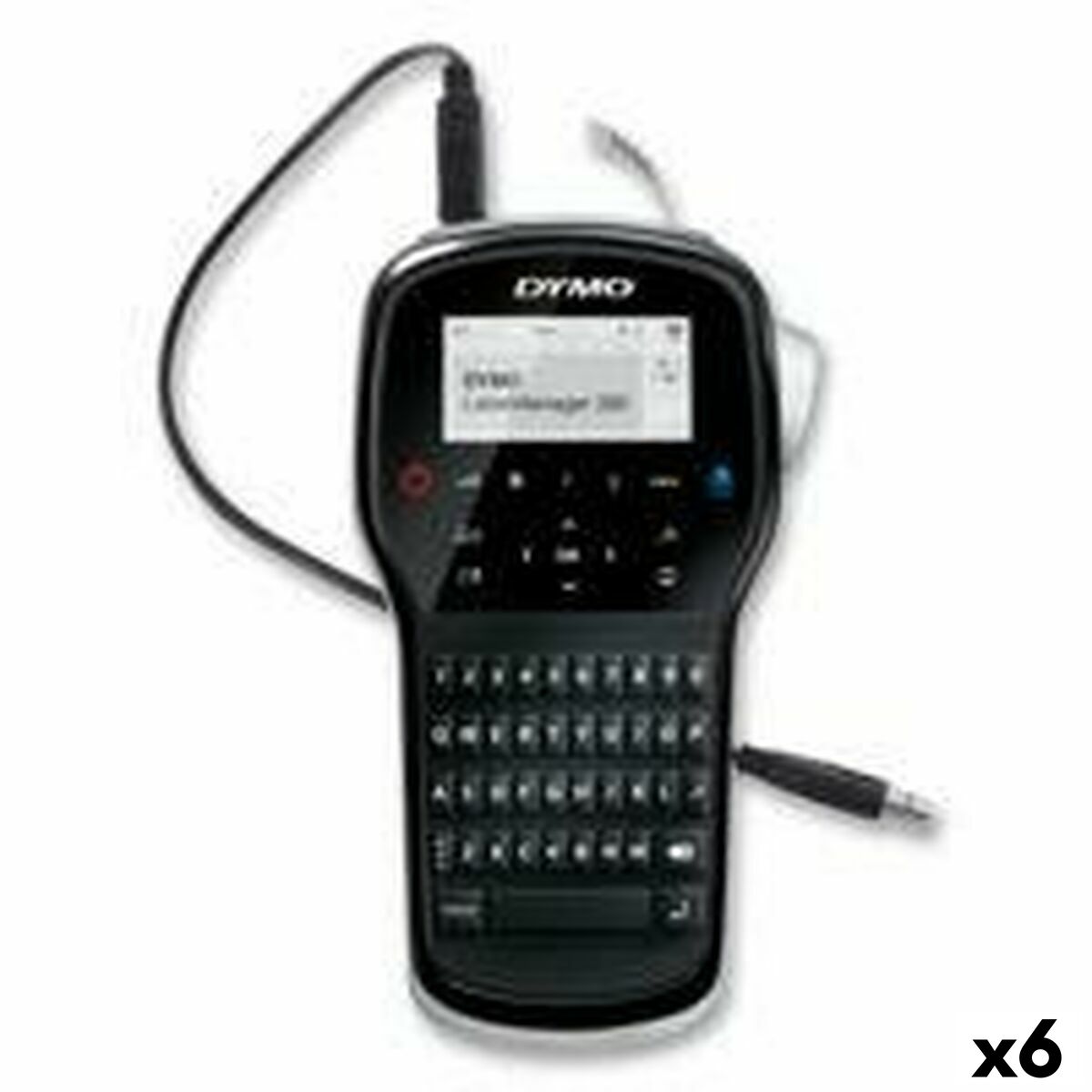 Máquina Rotuladora Elétrica Dymo Labelmanager LM280 1,2 mm QWERTY Preto (6 Unidades)