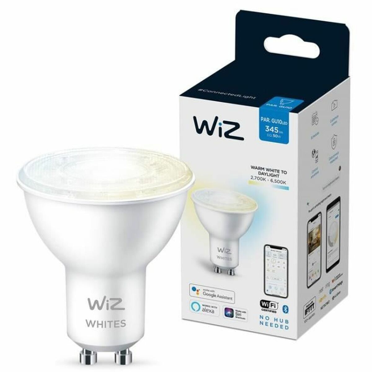 Lâmpada Inteligente Wiz 50 W GU10 Wi-Fi LED 2700 K 6500 K 400 lm