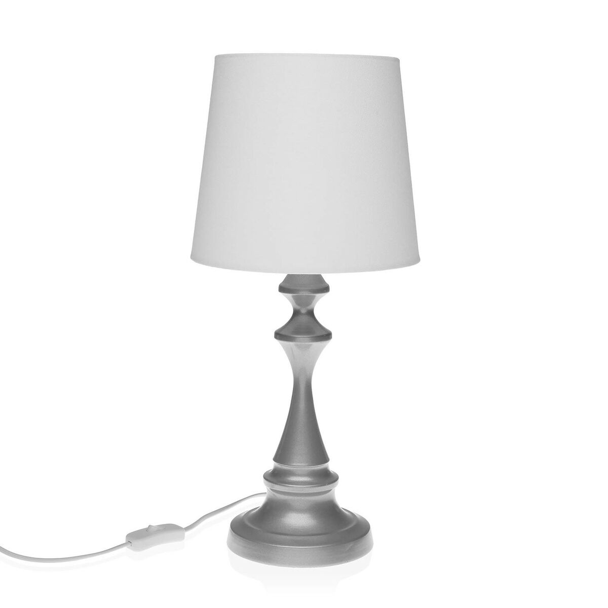 Lâmpada de mesa Versa Gene Cinzento 23 x 49 cm Metal