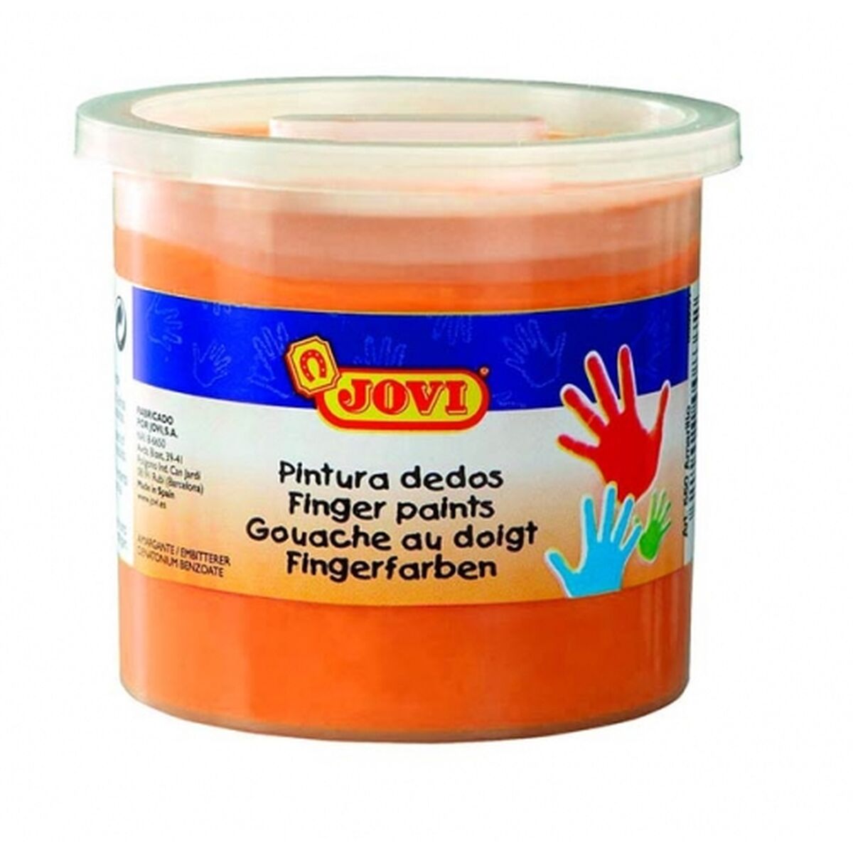 Pintura de Dedos Jovi 5 Unidades Pintura de Dedos Laranja 125 ml