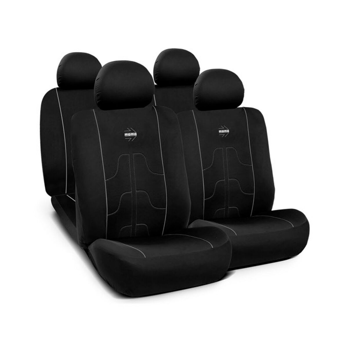 Conjunto de Capas para Assentos MOMO MOMLSC021BG Preto Preto/Cinzento 11 Peças