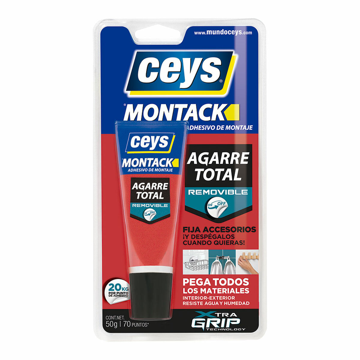 Adesivo de montagem Ceys Montack Removable 507250 50 g