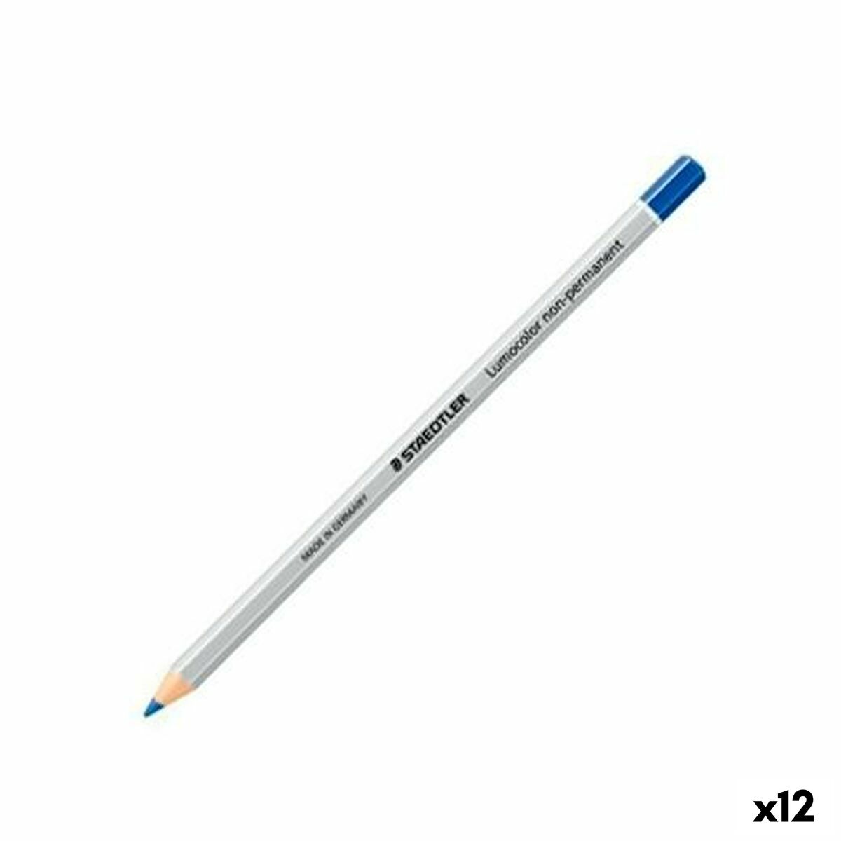 Lápis Marcador Staedtler Lumocolor Non permanent Azul (12 Unidades)