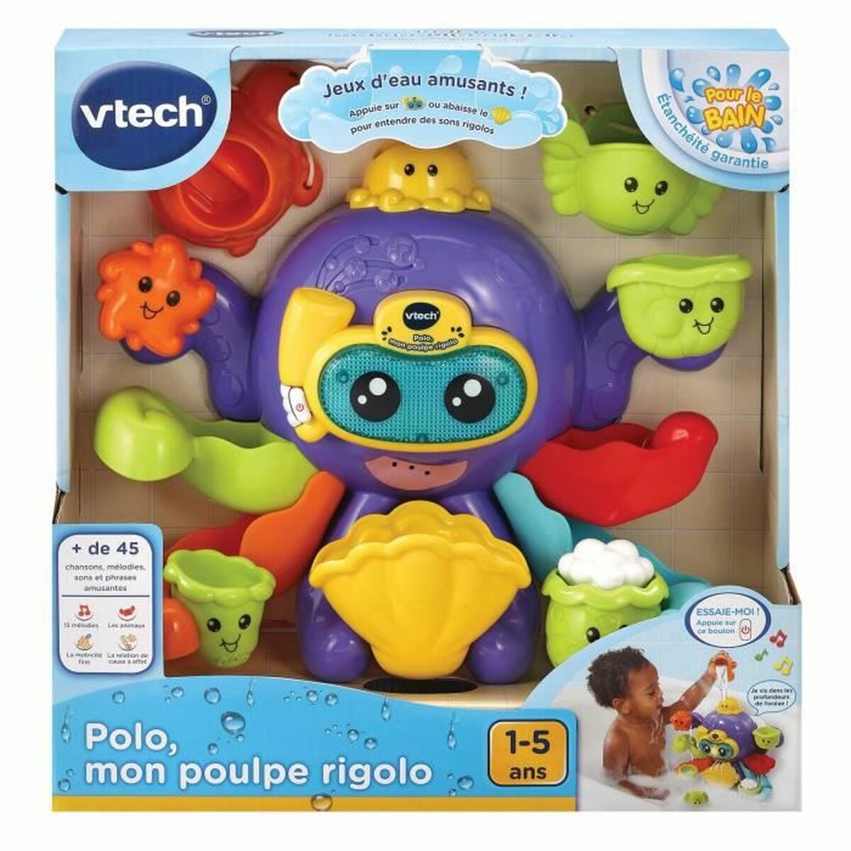 Brinquedo para o Banho Vtech Baby Polo, My Funny Octopus aquático