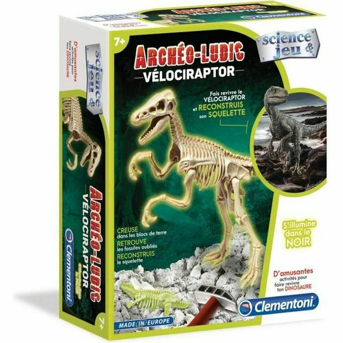 Jogo de Ciência Clementoni Archéo Ludic Vélociraptor