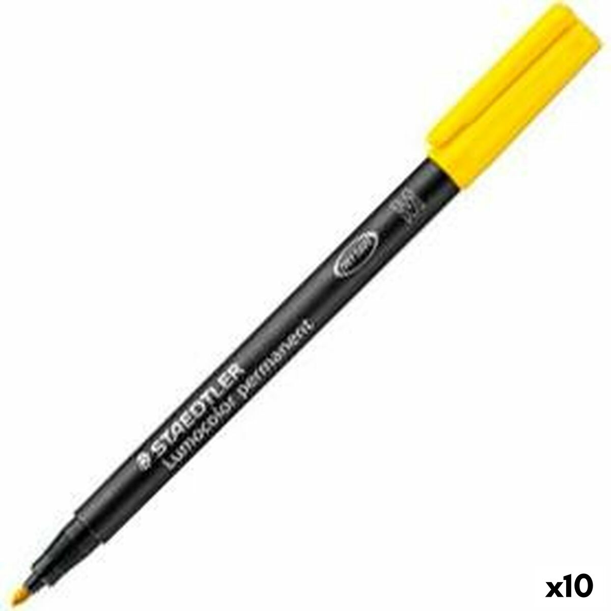 Rotulador permanente Staedtler Lumocolor 317 M Amarelo 10 Peças (10 Unidades)