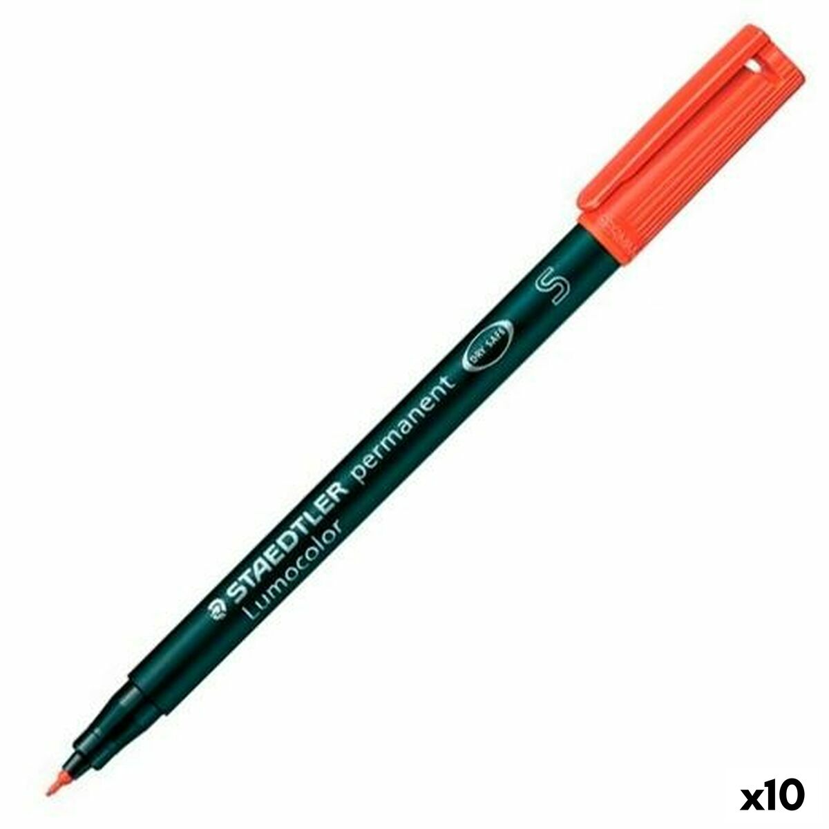 Rotulador permanente Staedtler Lumocolor 313-2 S Vermelho (10 Unidades)
