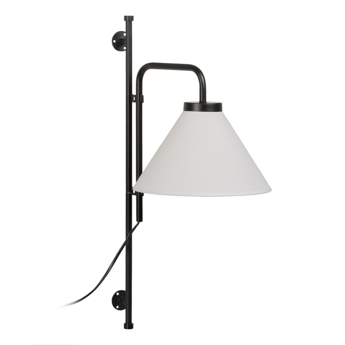 Luminária de parede 25 x 37 x 60 cm Preto Metal Moderno
