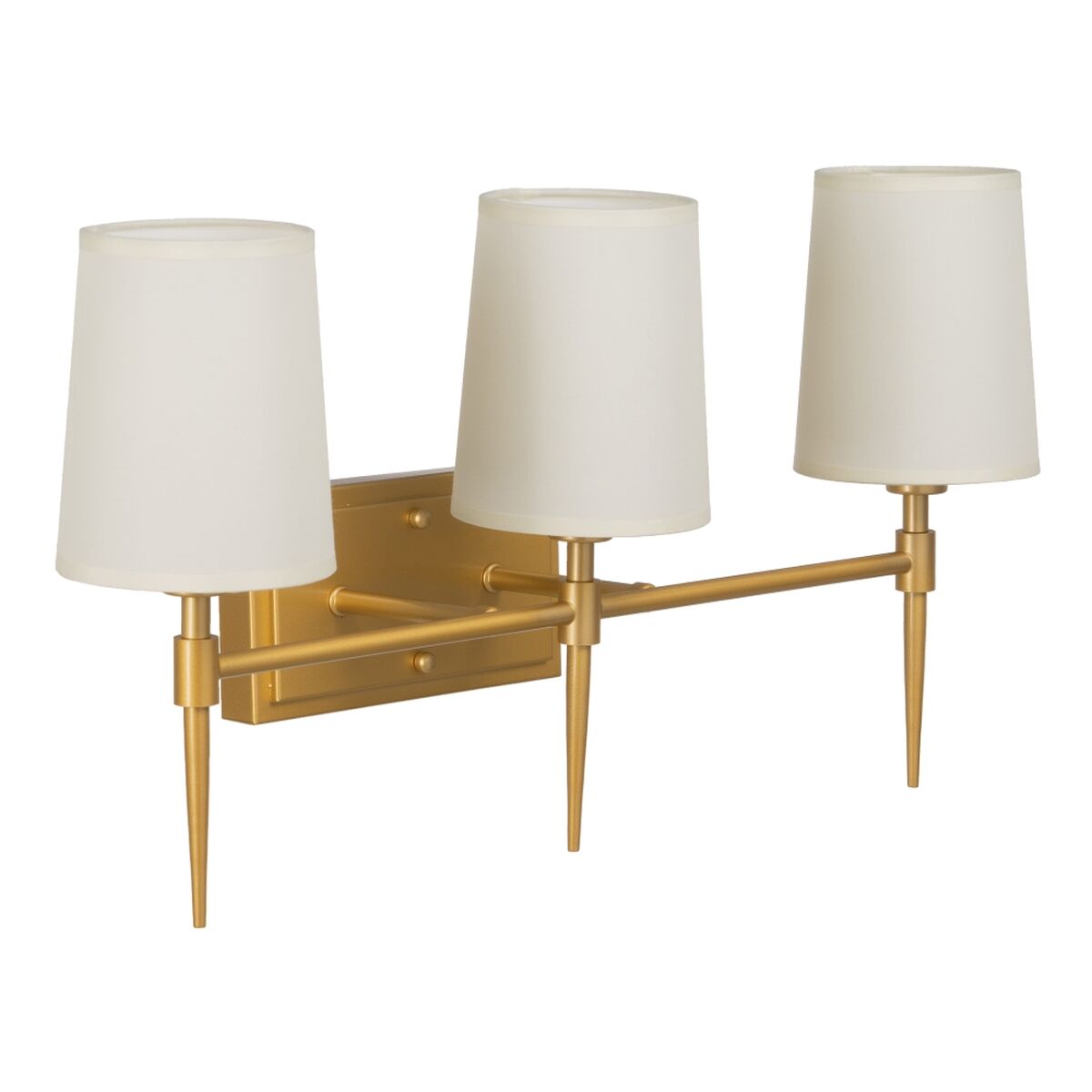 Luminária de parede 58 x 20 x 31,5 cm Tecido Sintético Dourado Metal Moderno