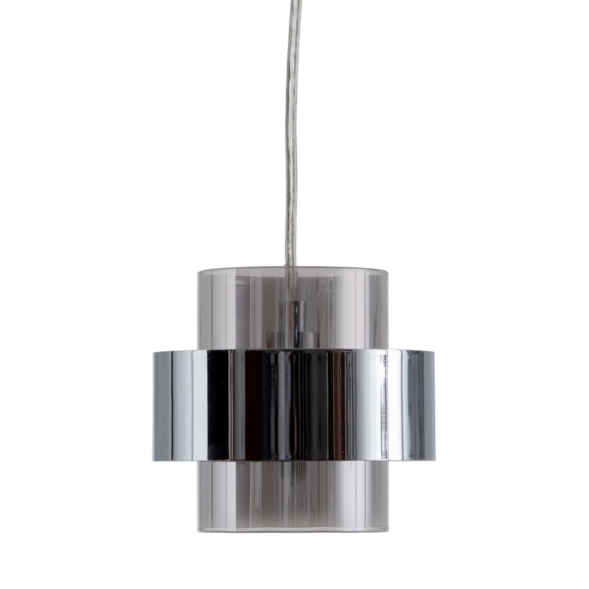 Candeeiro de teto Cristal Metal Prata Ø 10 cm 20 x 20 x 120 cm