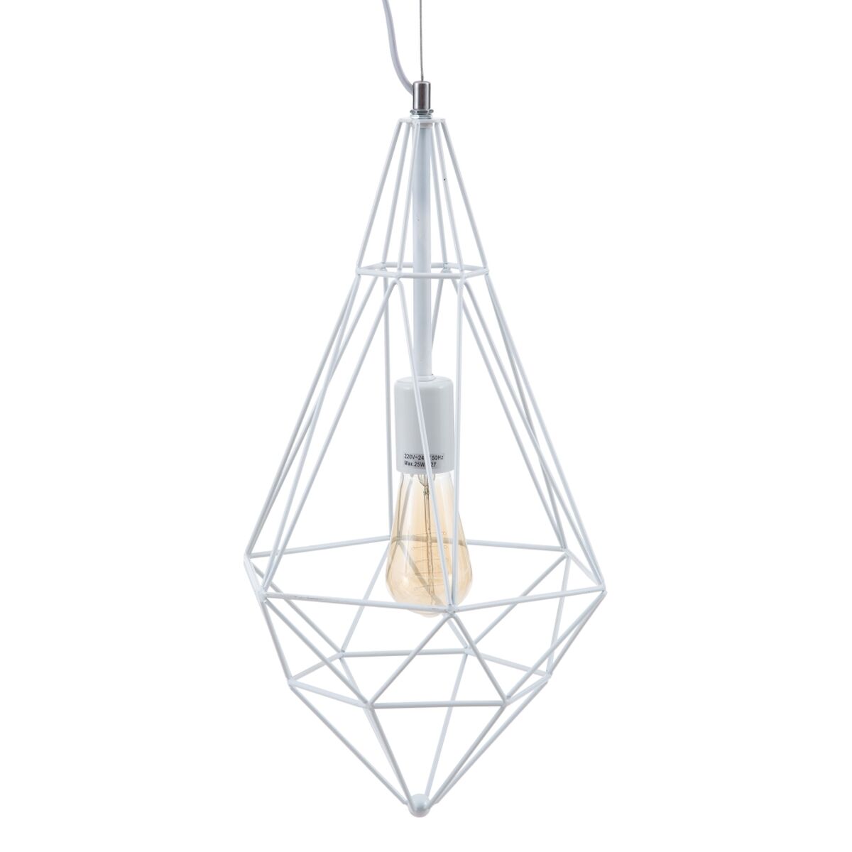 Candeeiro de teto Metal 26 x 26 x 46 cm Branco