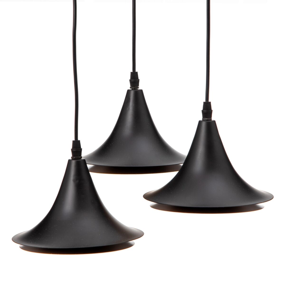 Candeeiro de teto 36 x 36 x 130 cm Preto Dourado Metal Ø 18,5 cm