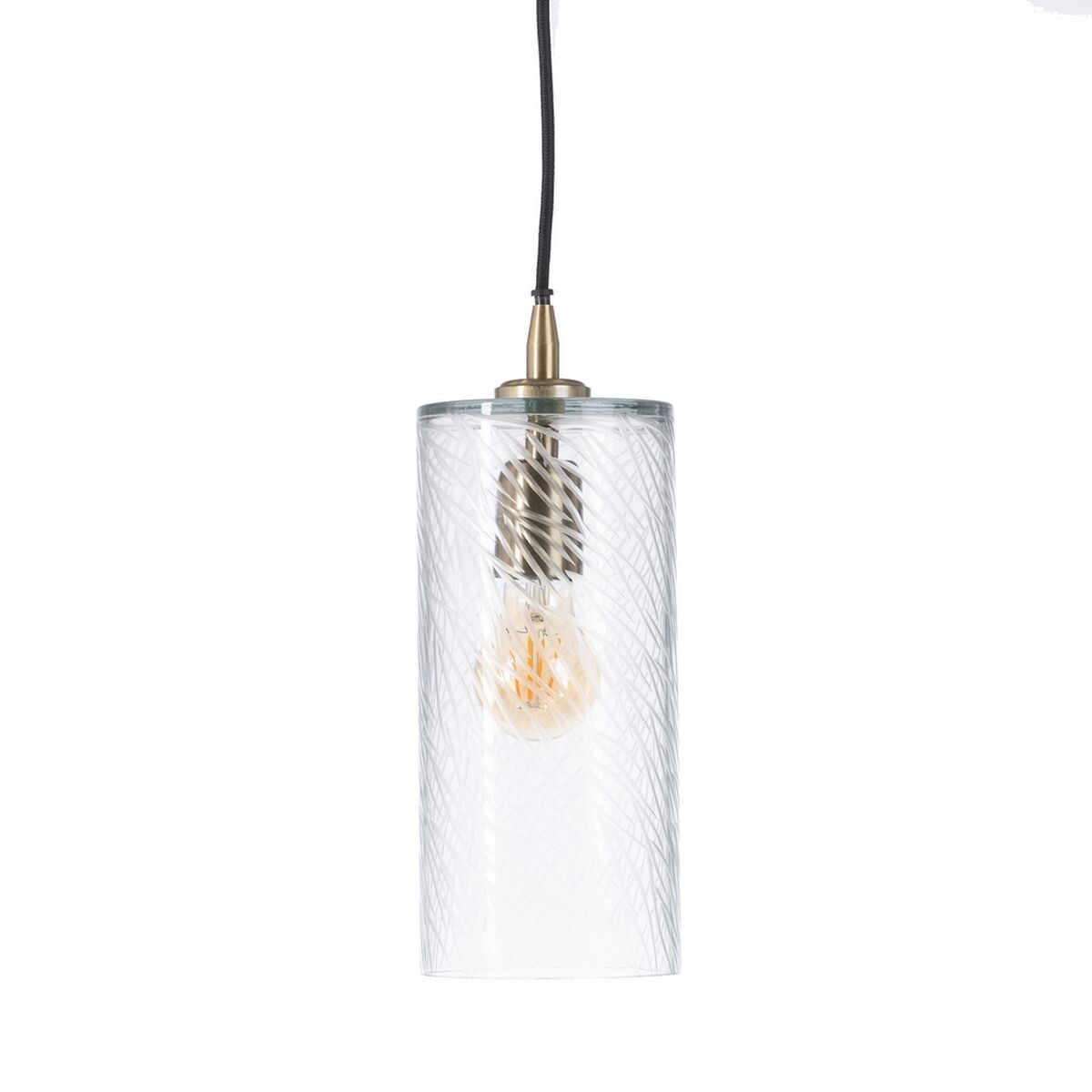 Candeeiro de teto 12 x 12 x 32 cm Cristal Metal