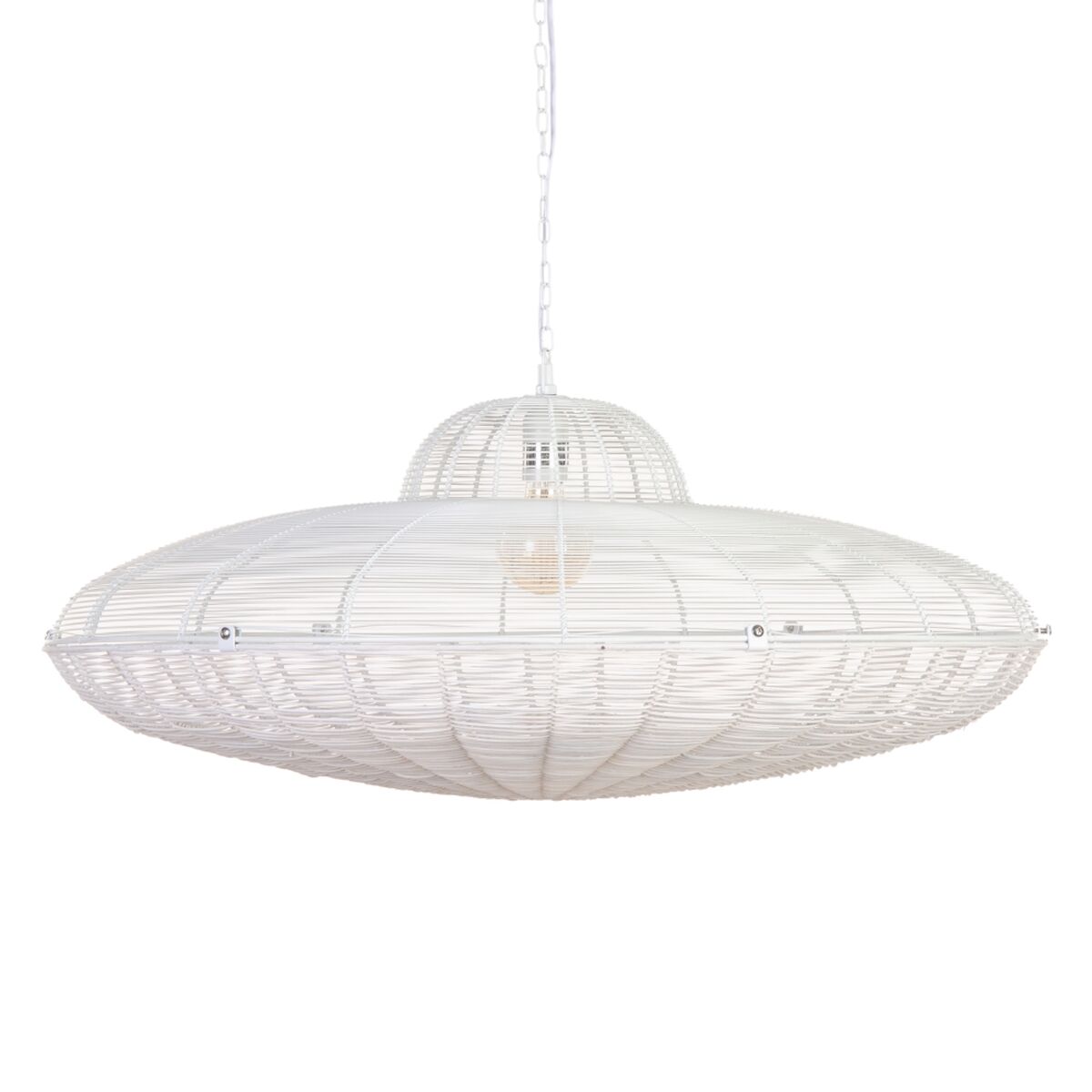 Candeeiro de teto Metal Branco 80 x 80 cm