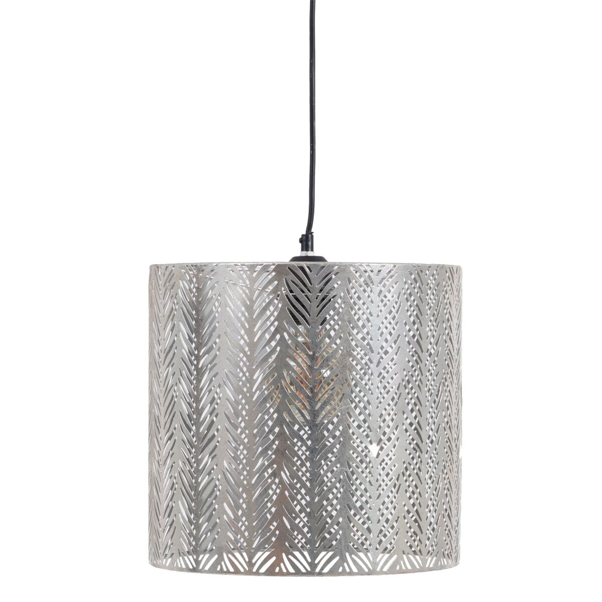 Candeeiro de teto 29,5 x 29,5 x 30 cm Preto Metal Prata Ferro 220 V 240 V