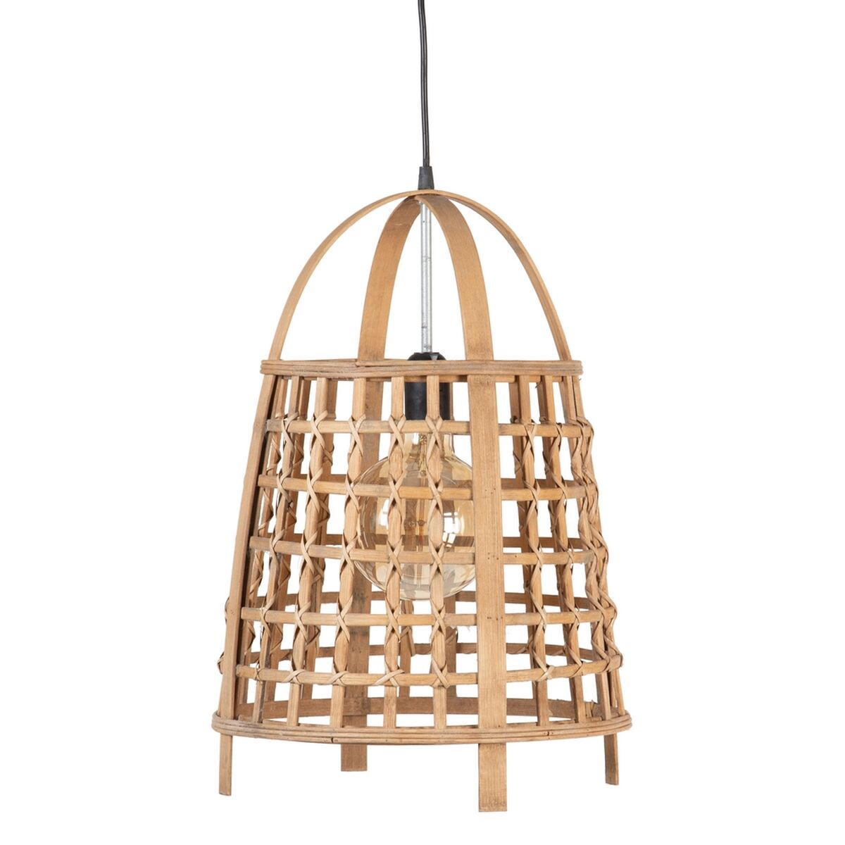 Candeeiro de teto 33,5 x 33,5 x 48,5 cm Natural Bambu 220 V 240 V 60 W