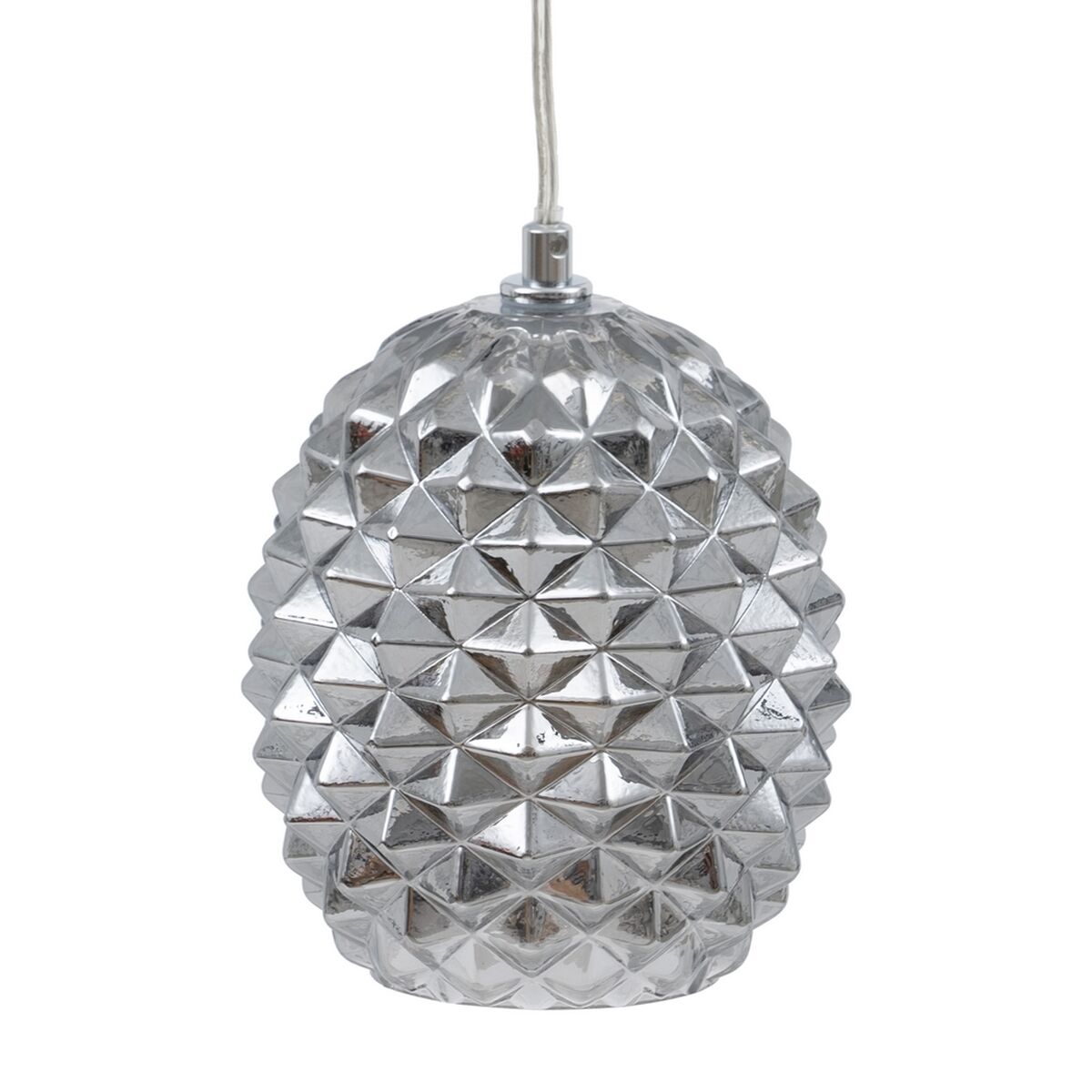 Candeeiro de teto 15 x 15 x 17,5 cm Cristal Prata Ferro Ø 15 cm