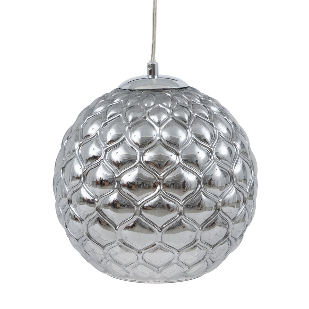 Candeeiro de teto Cristal Prata Ferro Ø 20 cm 23 x 23 x 21,5 cm
