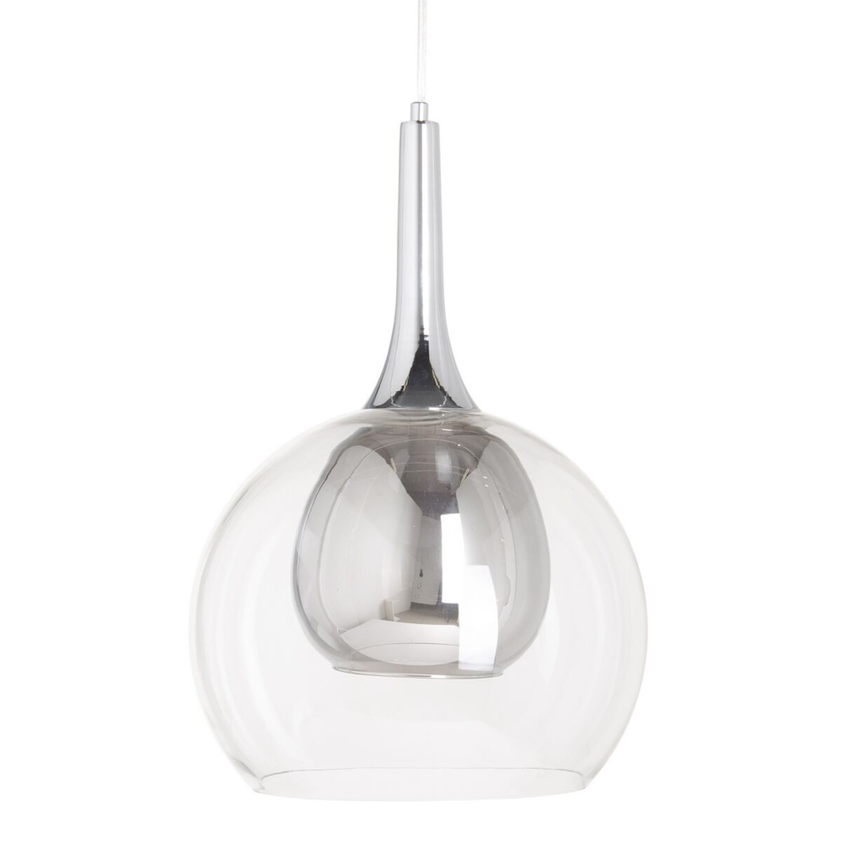 Candeeiro de teto Hierro/Cristal Cristal Cinzento Metal 220 V 30 x 30 x 50 cm 240 V