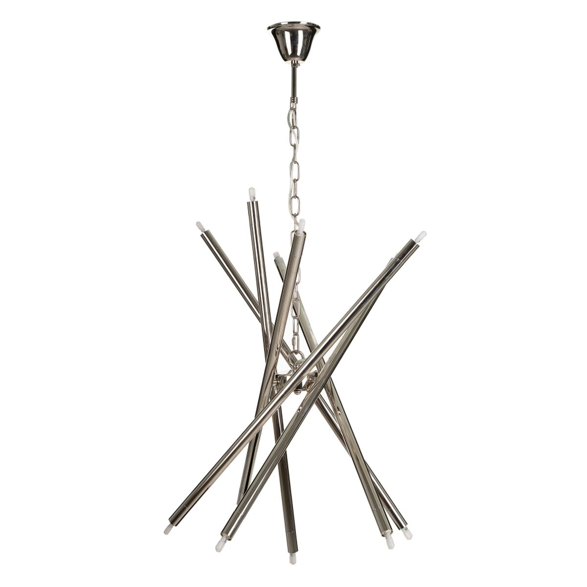 Candeeiro de teto 82 x 82 x 34,3 cm Cristal Metal Prata