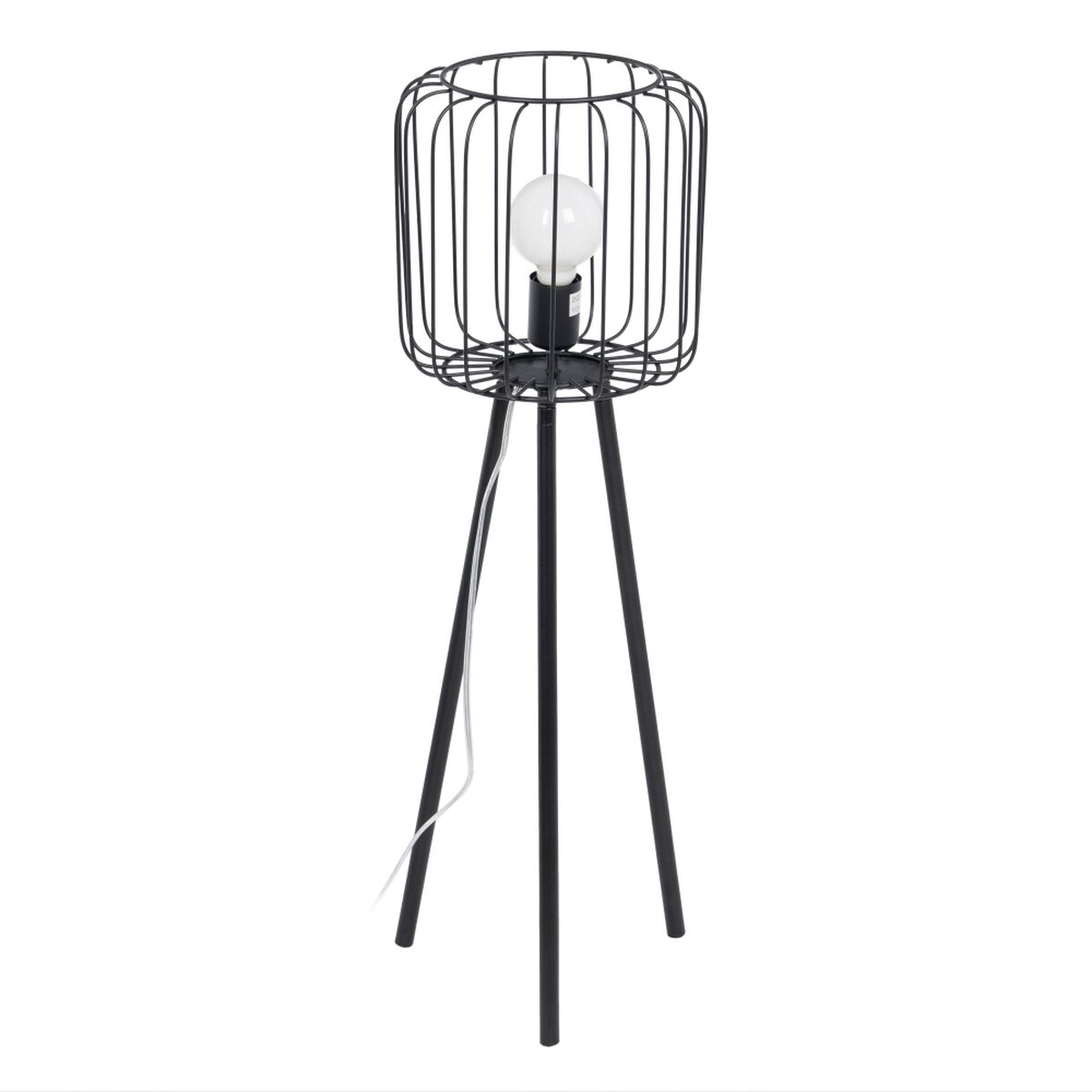 Luminária de chão Preto Metal 25 x 25 x 80 cm