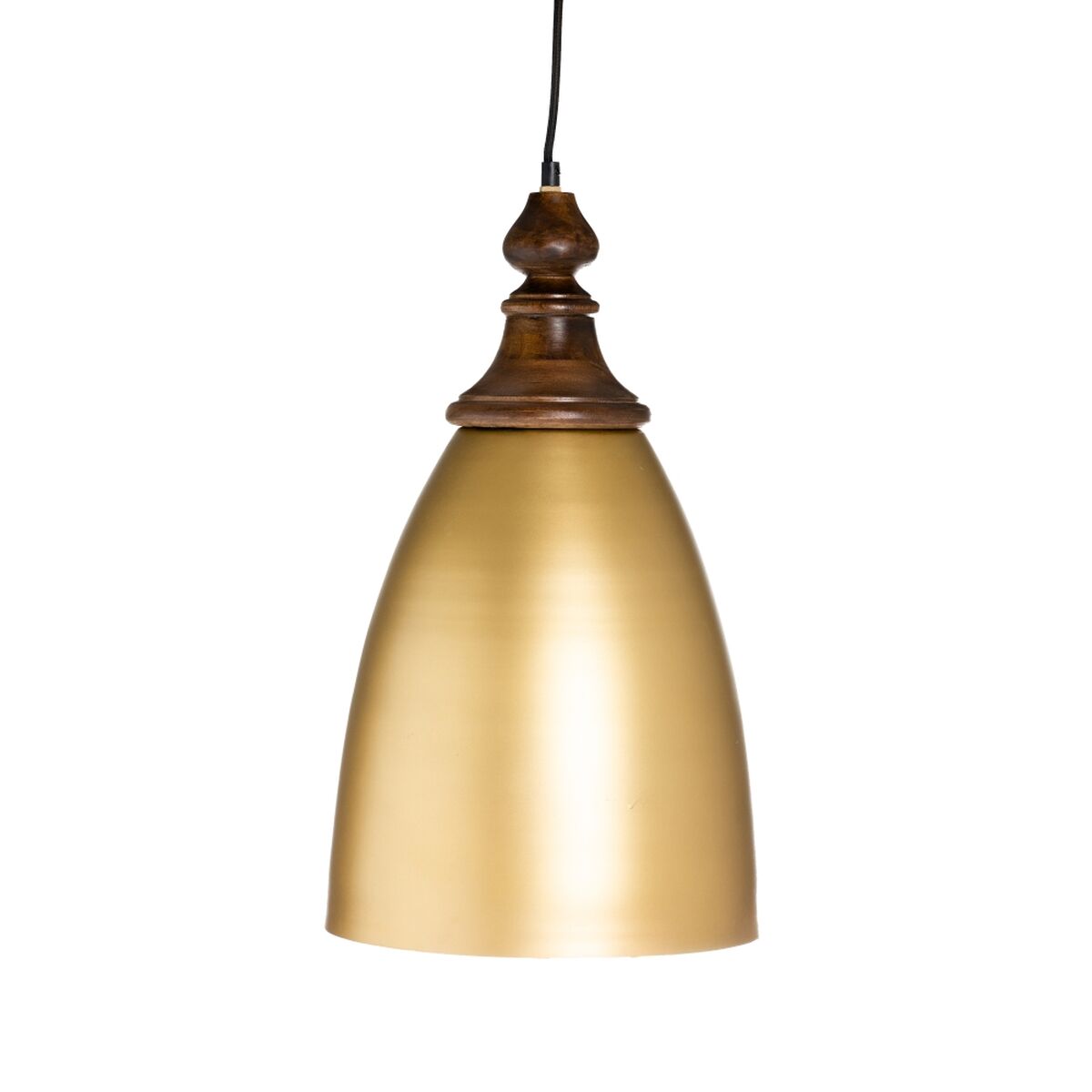 Candeeiro de teto 21 x 21 x 37 cm Dourado Madeira Ferro 220 V Madeira de mangueira 240 V