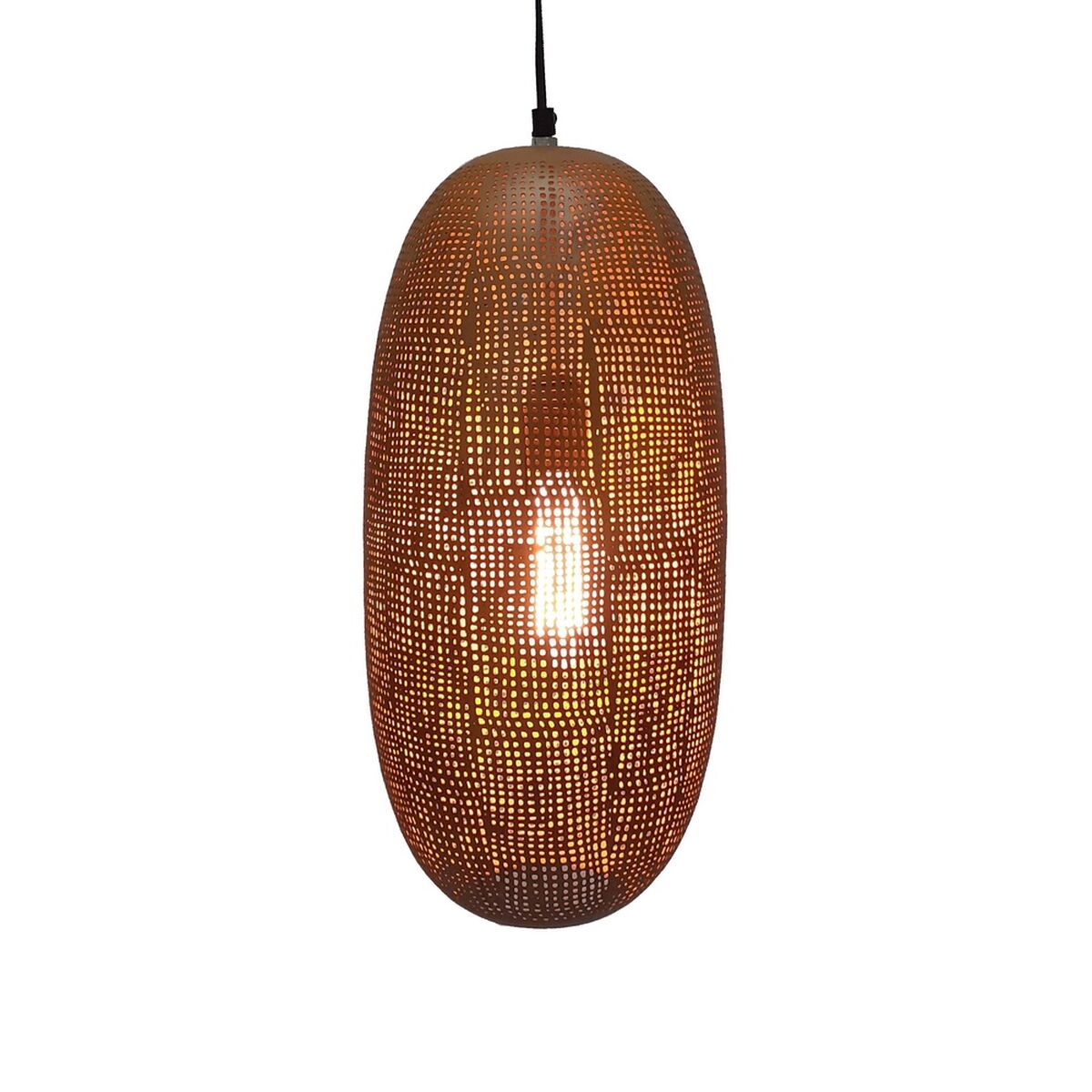 Candeeiro de teto Dourado Metal 20 x 20 x 40 cm