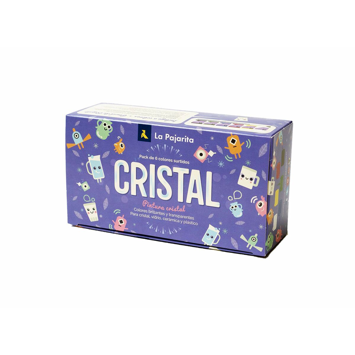 Têmperas La Pajarita Crystal 6 Peças Multicolor
