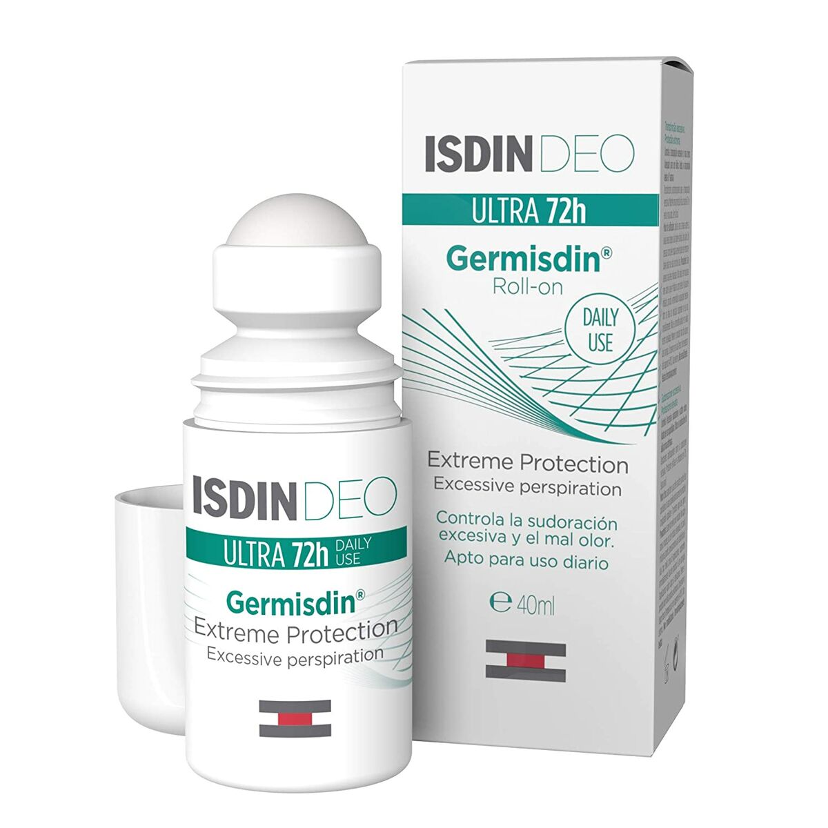 Desodorizante Roll-On Isdin Germisdin Rx 40 ml 72 horas Antitranspirante