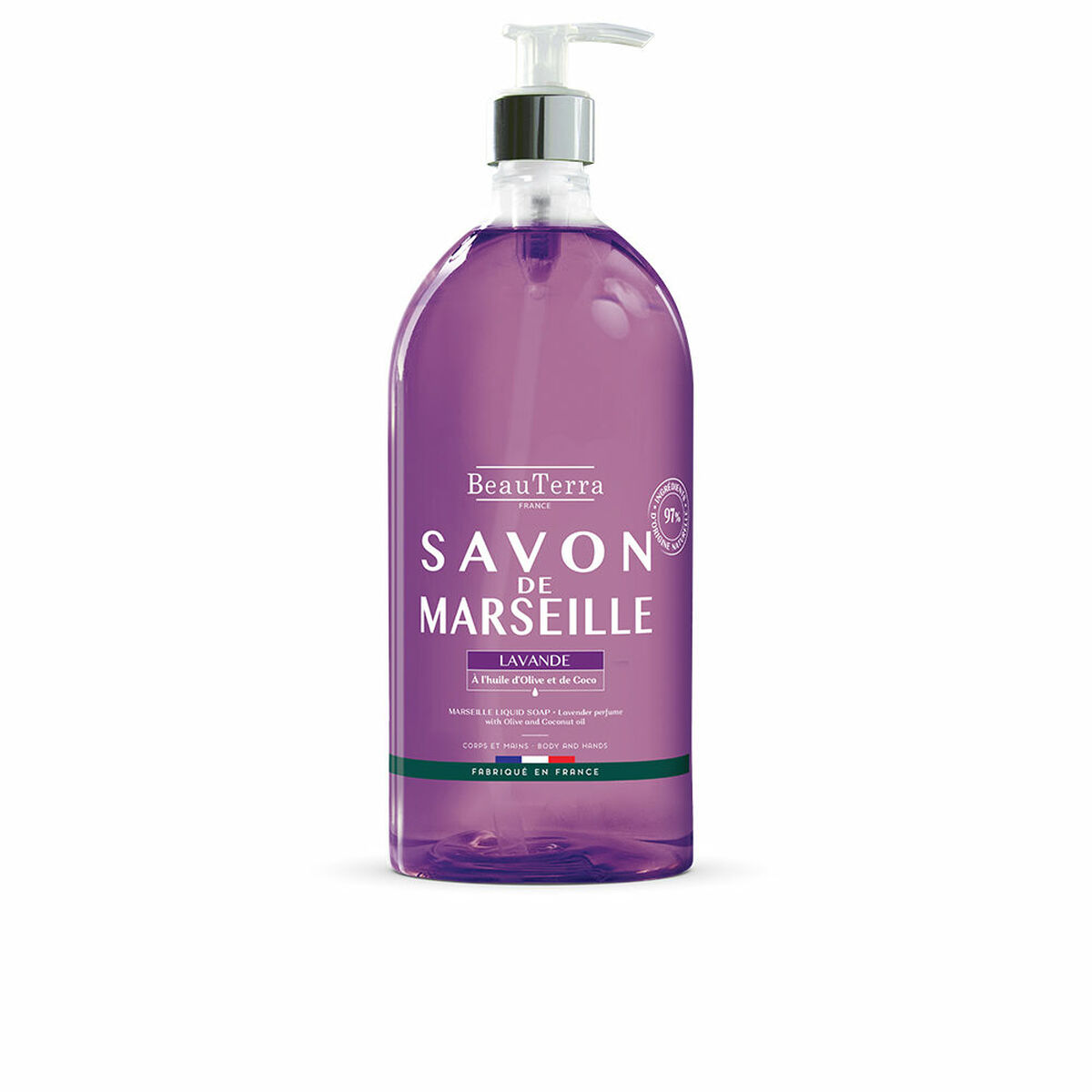 Sabonete Líquido Beauterra Marseille 1 L Lavanda