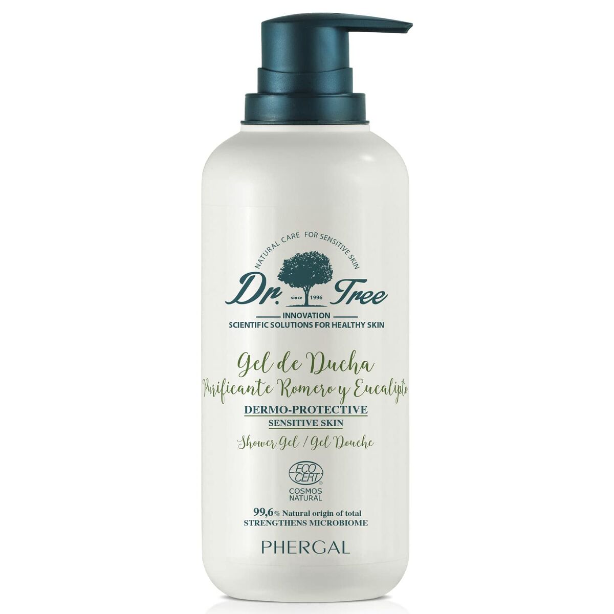 Gel de duche Dr. Tree Eco Gel De Ducha 500 ml Pele sensível Alecrim Eucalipto Purificante