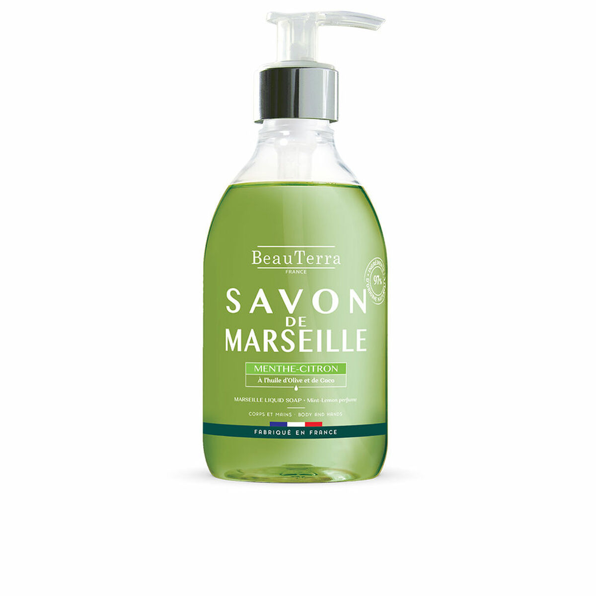 Sabonete Líquido Beauterra Marseille 300 ml Limão Menta