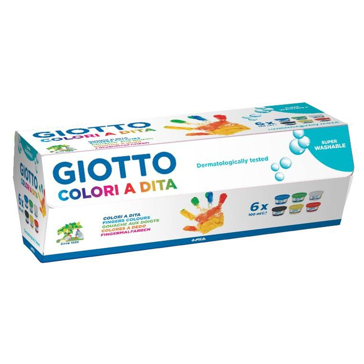 Pintura de Dedos Giotto Multicolor 6 Peças 100 ml