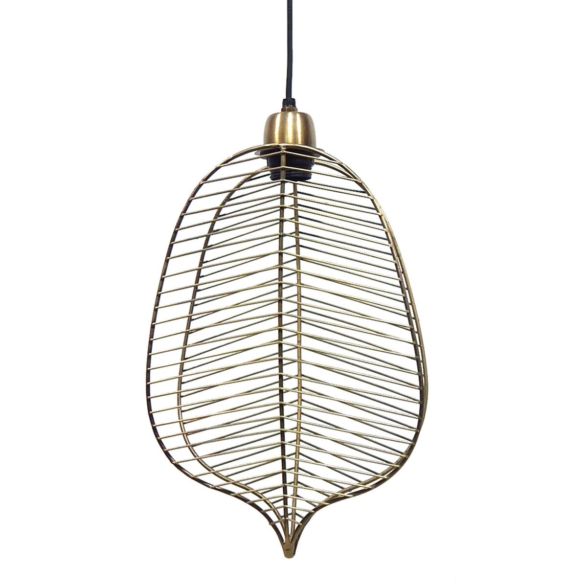 Candeeiro de teto 25 x 13 x 38 cm Dourado Metal