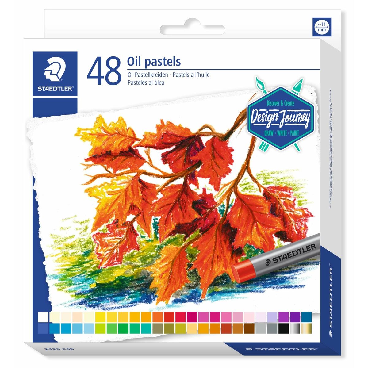 Ceras de cores Staedtler Design Journey 48 Peças Multicolor