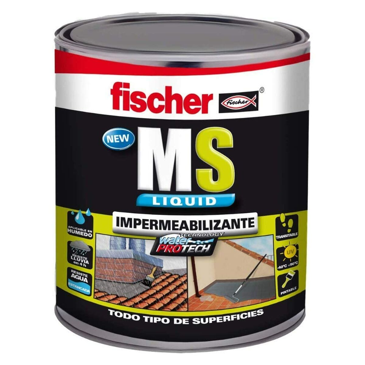 Impermeabilizante Fischer MS 534615 Cinzento 1 kg