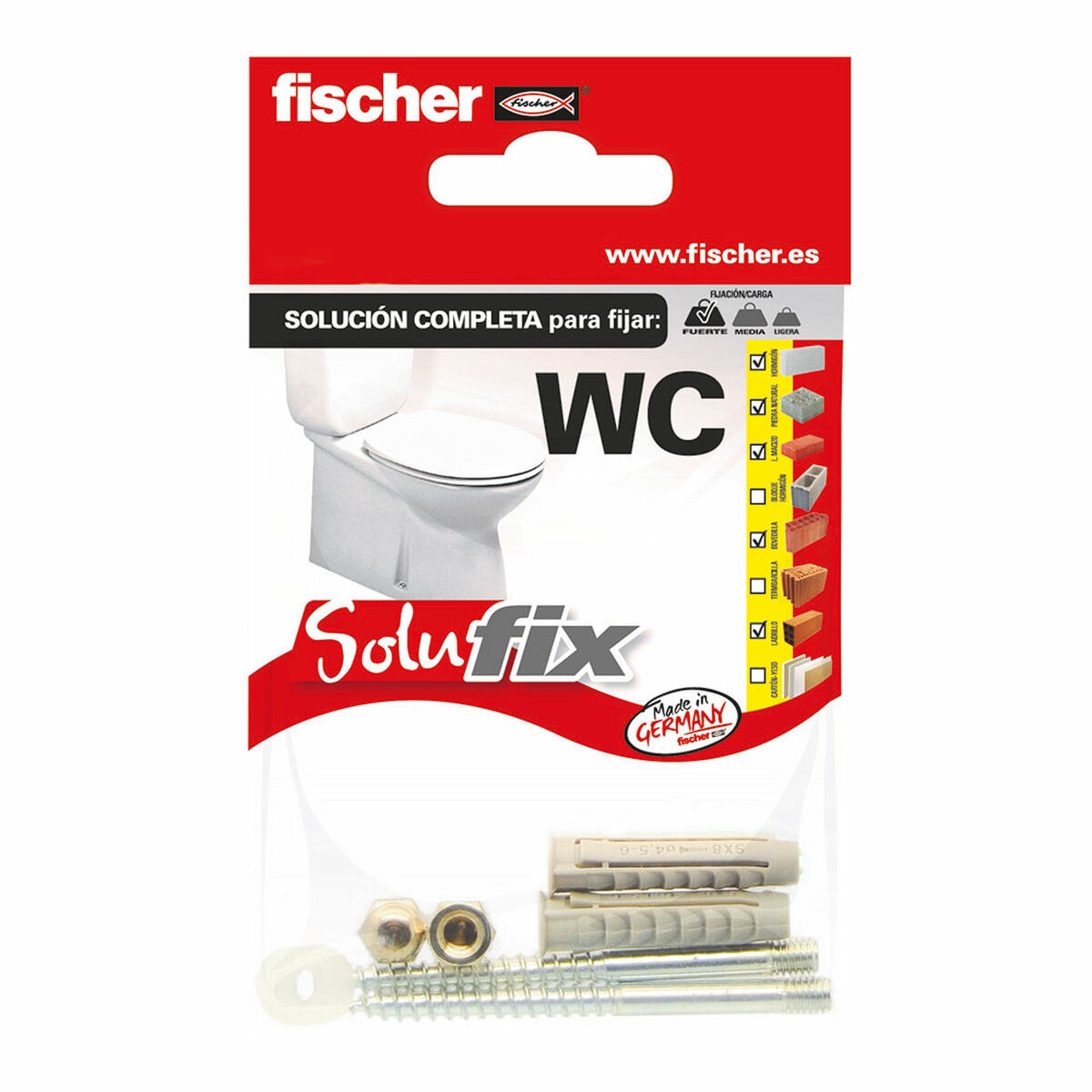 Kit de Fixação Fischer Solufix 502696 Retrete