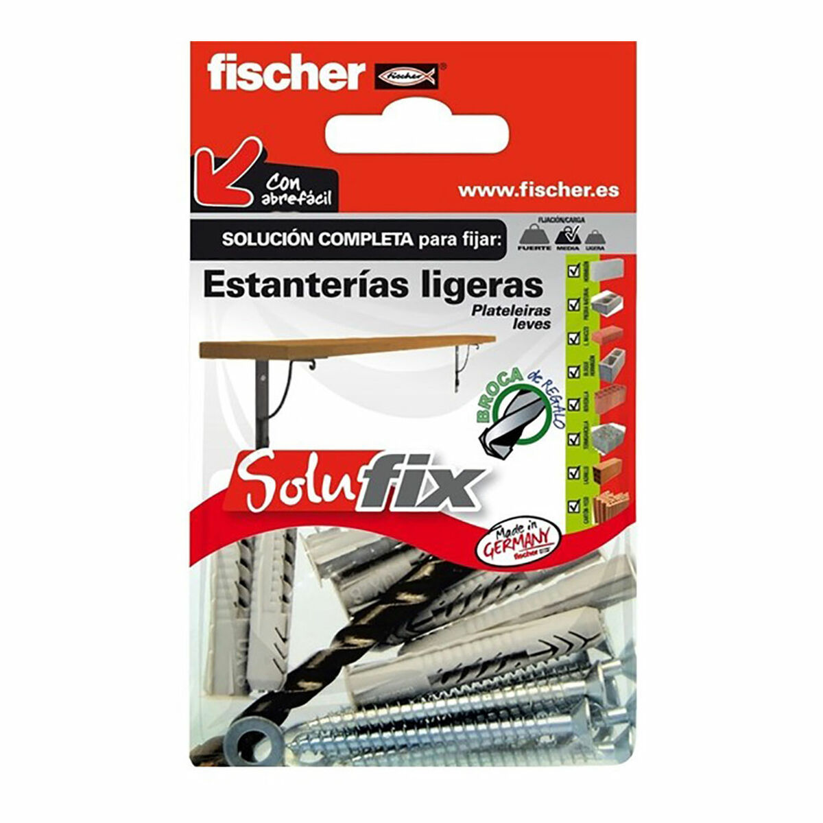 Kit de Fixação Fischer Solufix 502685 Estantes