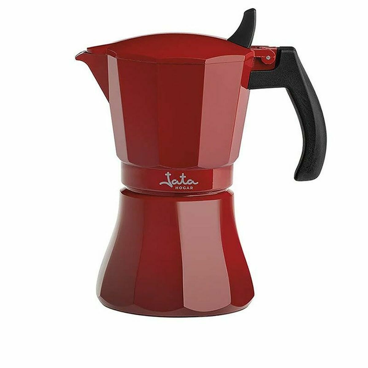 Cafeteira Italiana JATA Cafetera de inducción roja vulcano Vermelho Alumínio 6 Copos (1 Unidade)