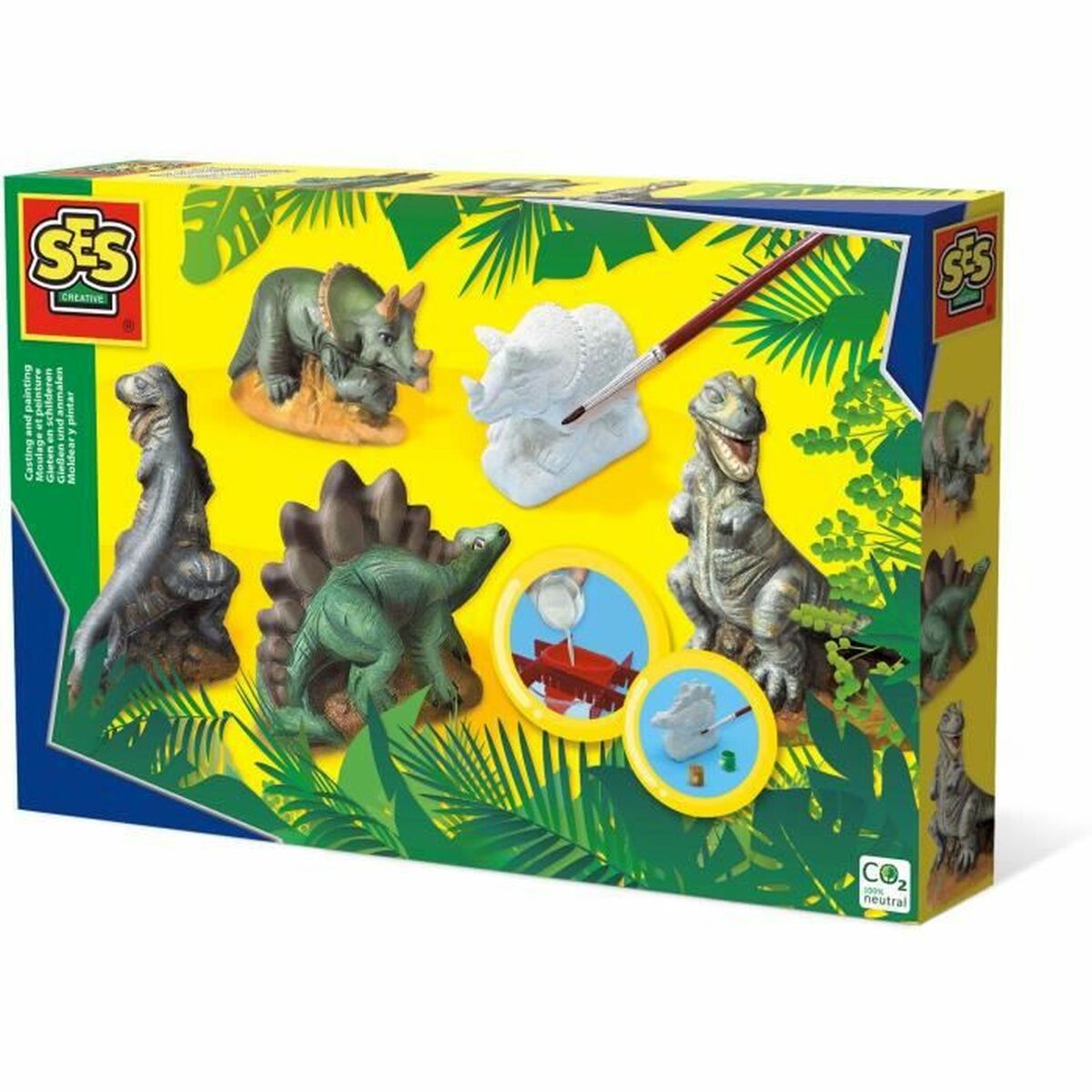 Pasta para modelar SES Creative Conjunto para moldar Dinossauros