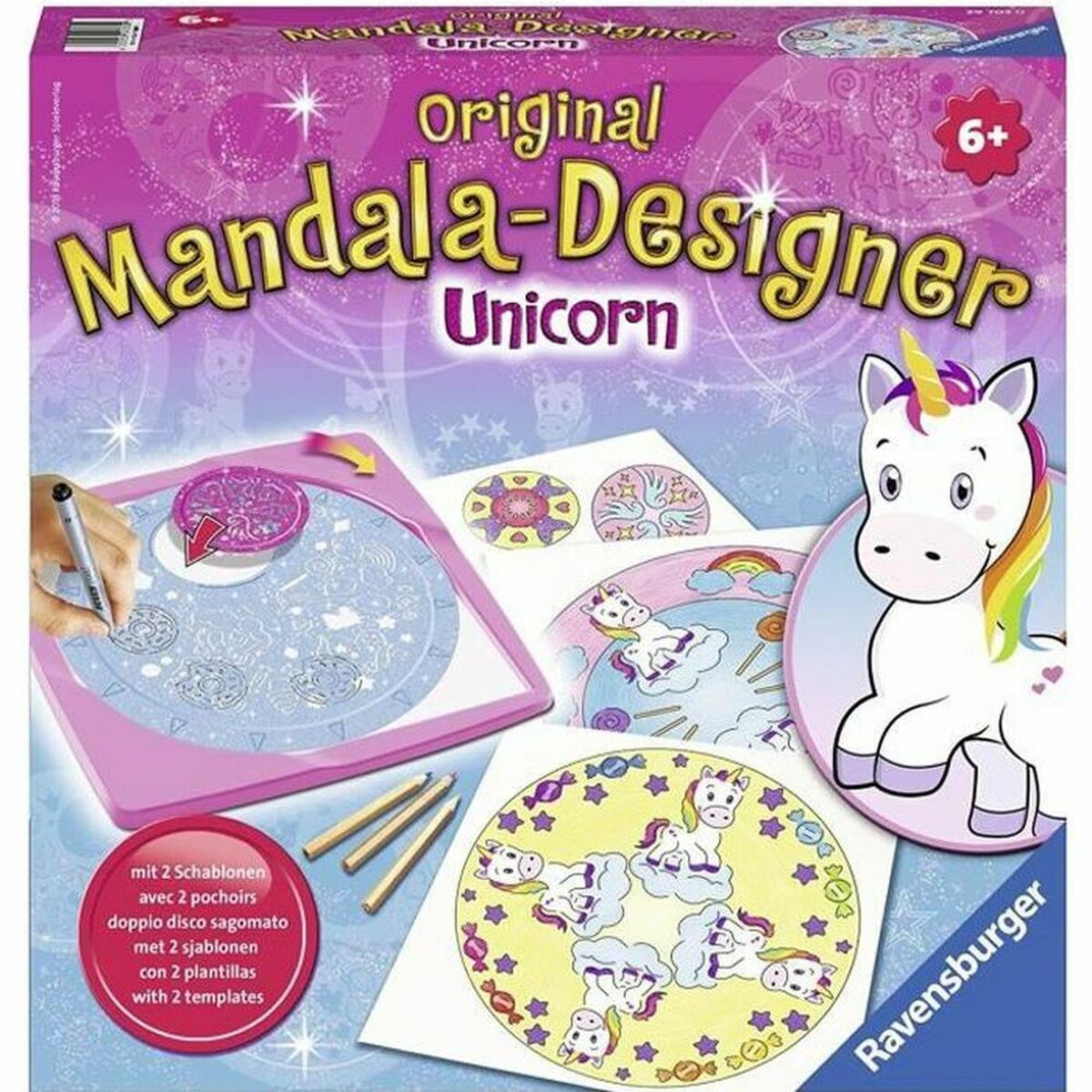 Desenhos para pintar Ravensburger Design Unicorn Mandala