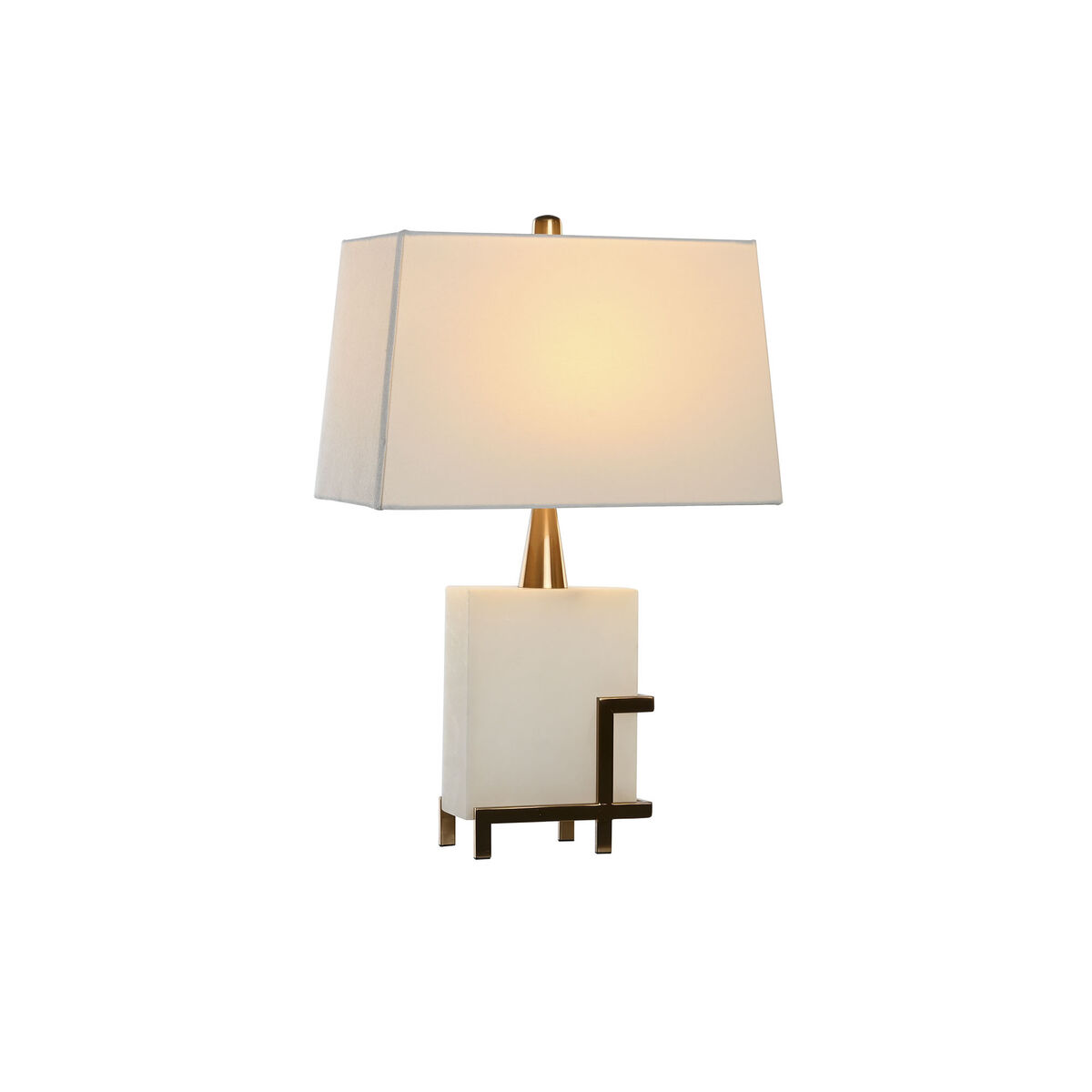 Lâmpada de mesa DKD Home Decor Branco Dourado Metal 60 W 220 V 40 x 23 x 62 cm