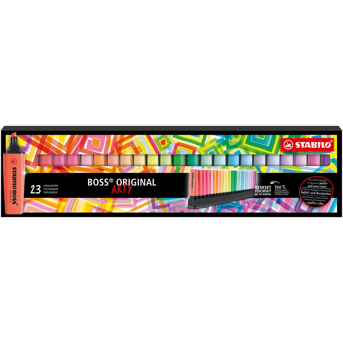 Conjunto de Marcadores Fluorescentes Stabilo BOSS ORIGINAL 23 Peças Multicolor 3 Peças