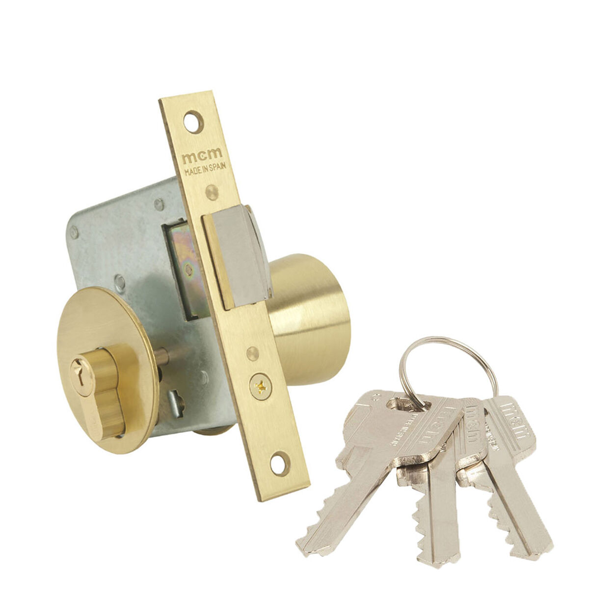 Fechadura com botão MCM 1561-3-70 Embutir